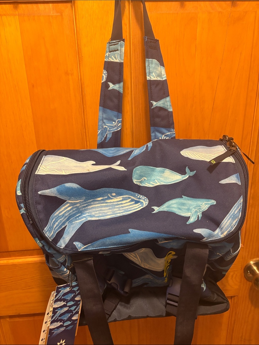 Neso Whale-Navy Tote/Backpack. RETAIL 95.00 GRAB IT HERE TODAY NWT - Picture 3 of 11
